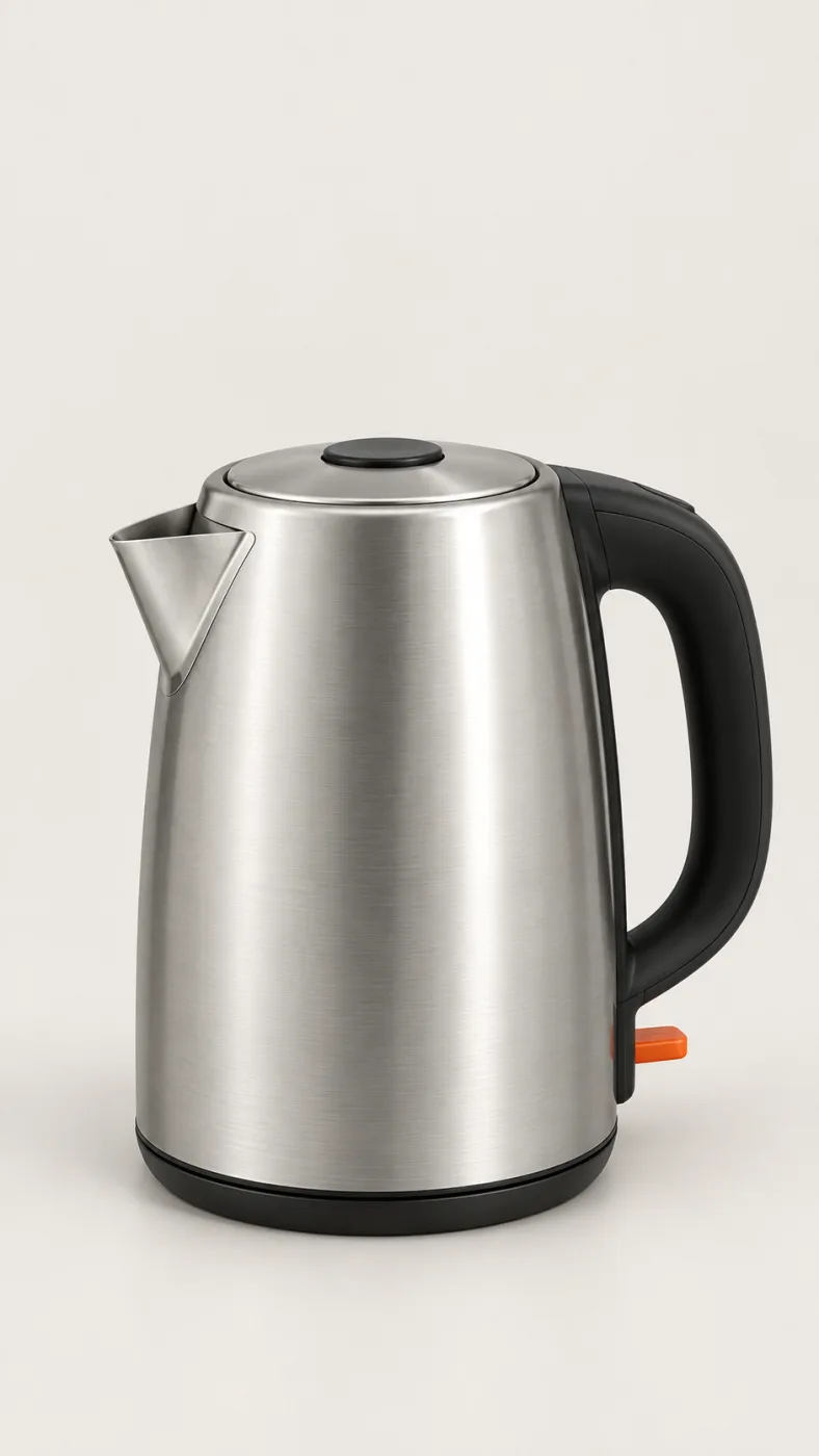 Electric kettle on a clean white background after a GPT Image 2.5 edit