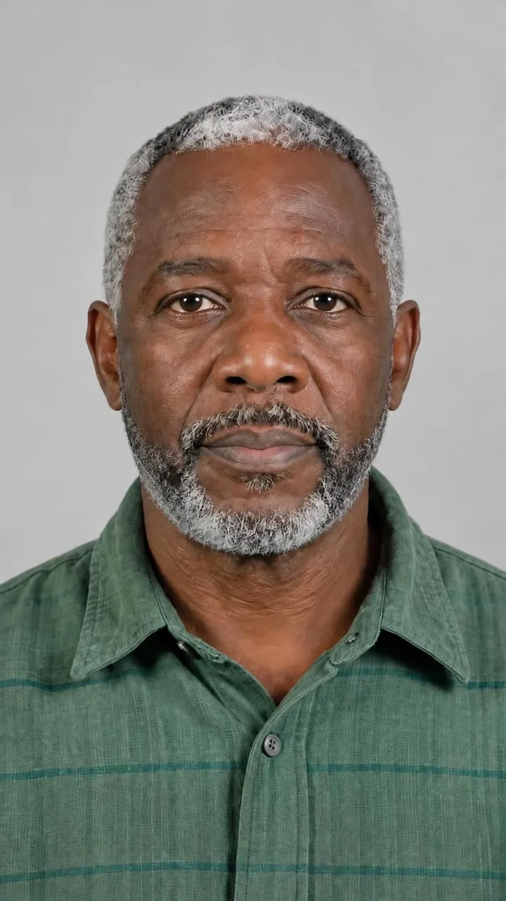 A short, groomed beard and moustache with clean cheek and neck lines.
