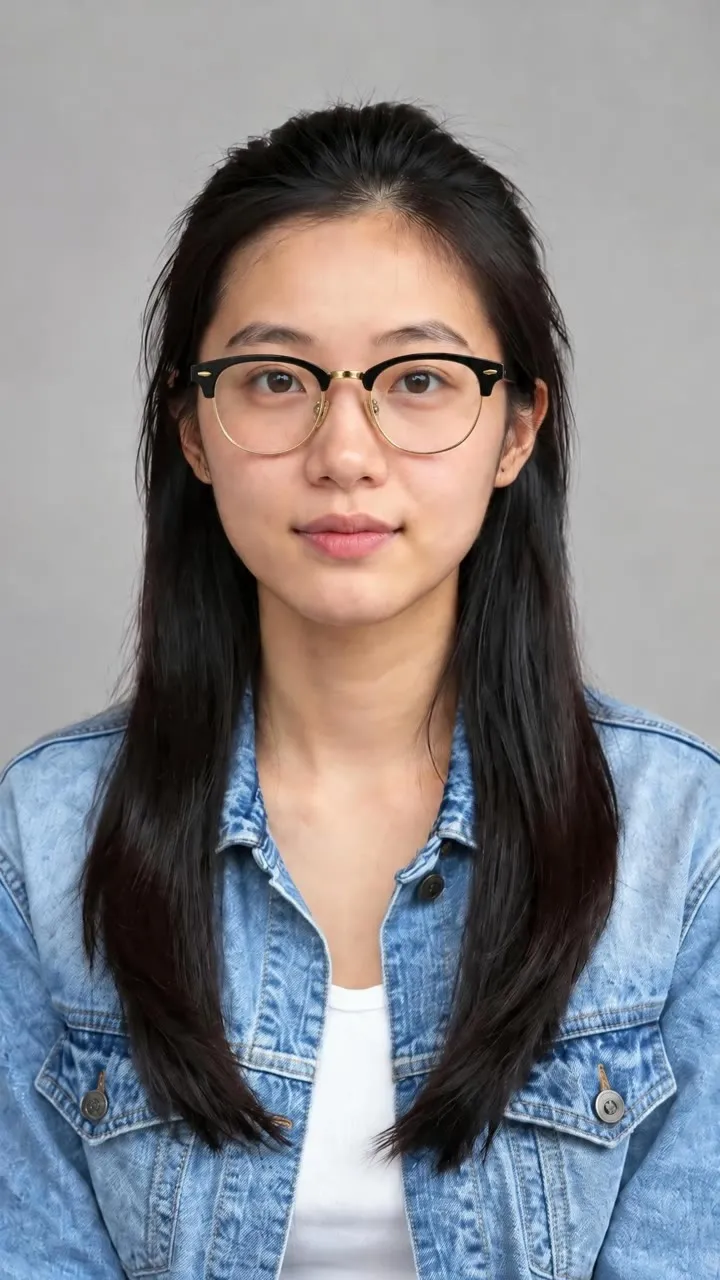 A pair of clear-lens frames shaped for your face, with both eyes fully visible.