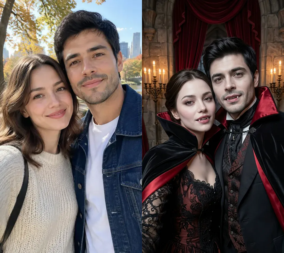 Couple transformed into matching vampires