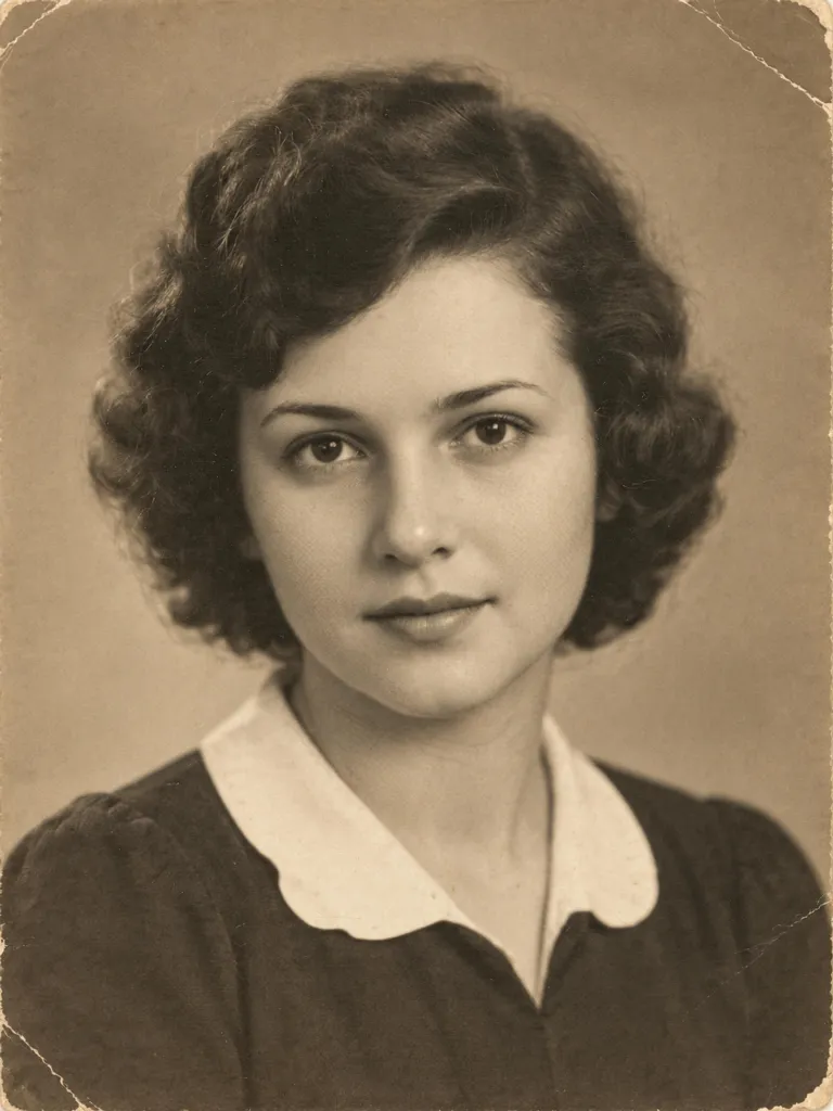 Faded original family photograph from the past with visible wear