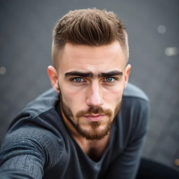 Short tapered sides with a slightly longer top combed over