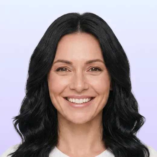 Glossy jet black color, same haircut
