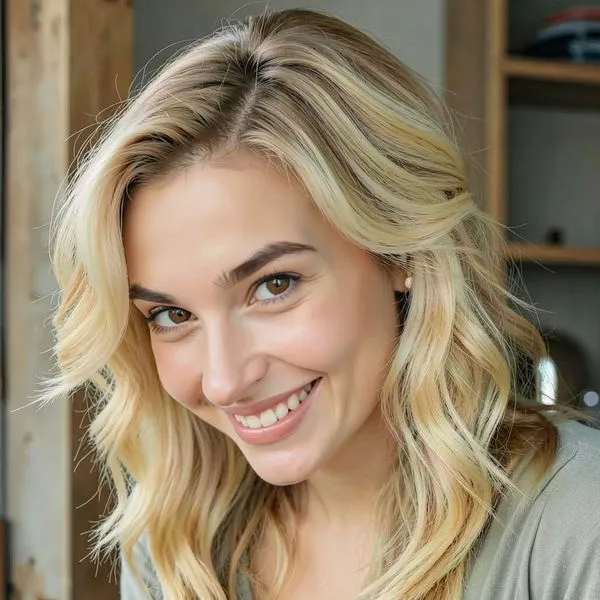 Long layered hair past the shoulders with face-framing layers