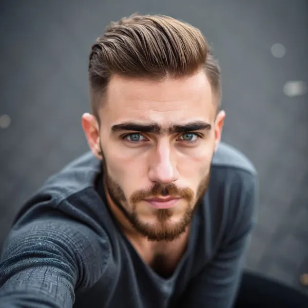Very short sides with the longer top combed straight back